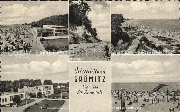Groemitz Ostseebad Kurmittelhaus Strand Cafe Seebruecke Steilufer
