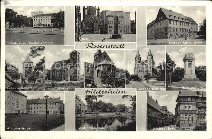 HILDESHEIM  CITY Knaben Mittelschule Andreasstrasse Jacobikirche Industrie- und