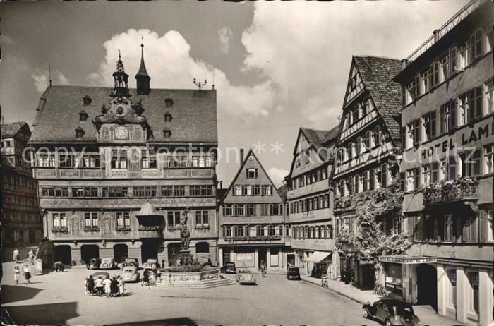 TueBINGEN BW Marktplatz mit Rathaus