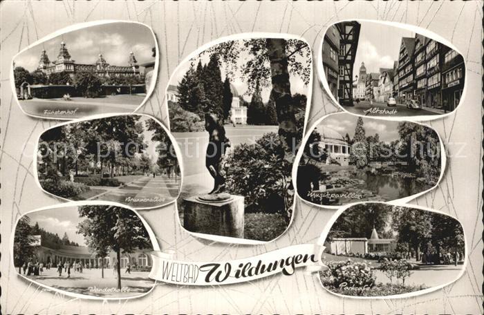 Bad Wildungen Altstadt Fuerstenhof Musikpavillon ParkCafe Brunnenallee