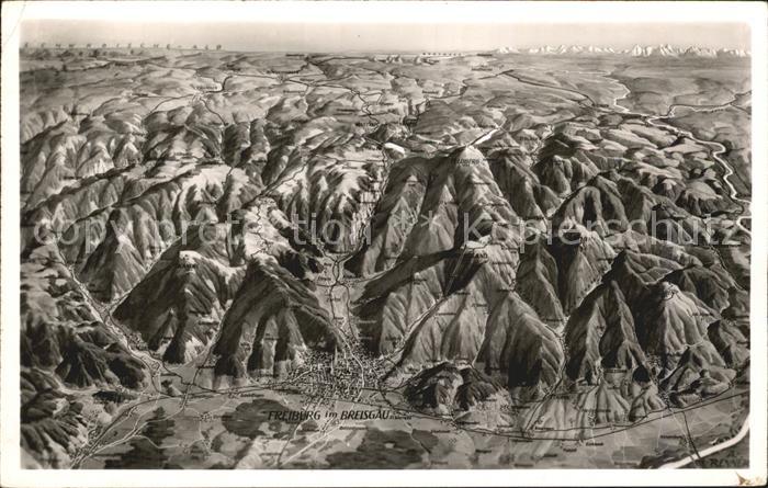 Freiburg Breisgau Karte des Schwarzwaldes