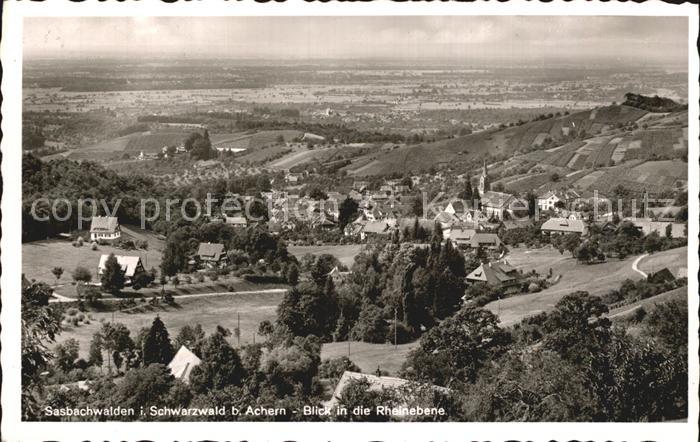 Sasbachwalden Blick in die Rheinebene