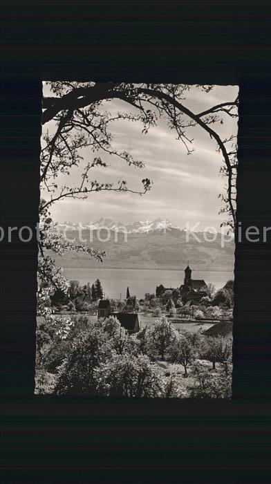Wasserburg Bodensee Teilansicht mit Saentis