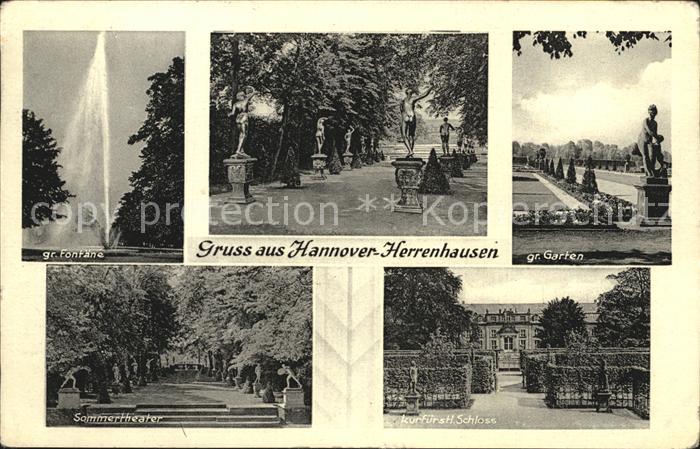 HANNOVER  CITY Grosser Garten Grosse Fontaene Sommertheater Kurfuerstliches Schl