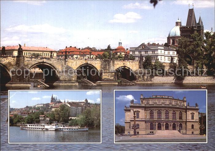 Prag Prahy Prague Karlsbruecke Burg Das Rudolfineum