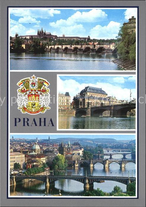 Prag Prahy Prague Gesamtansicht Karlsbruecke