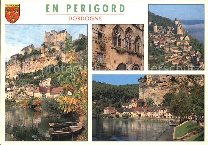 Dordogne Burg Ufer Altstadt
