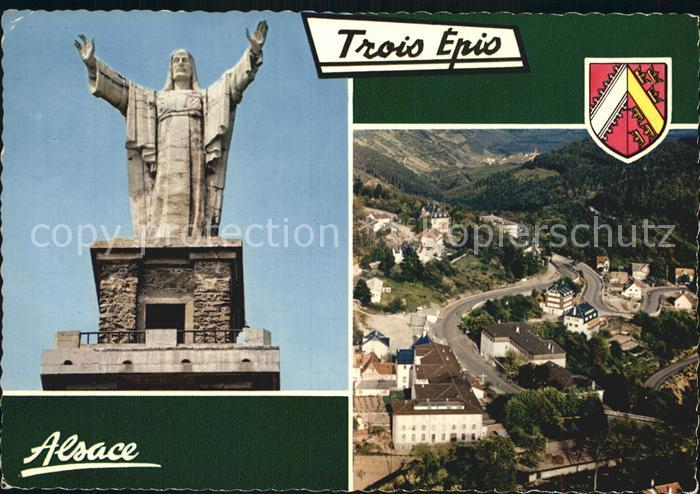 Trois Epis Haut Rhin Elsass Statue Teilansicht