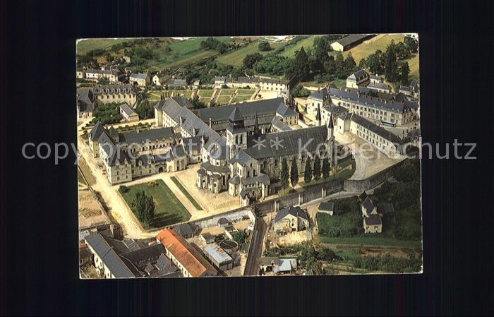 Fontevraud-l Abbaye Fliegeraufnahme L'Eglise Abbatiale