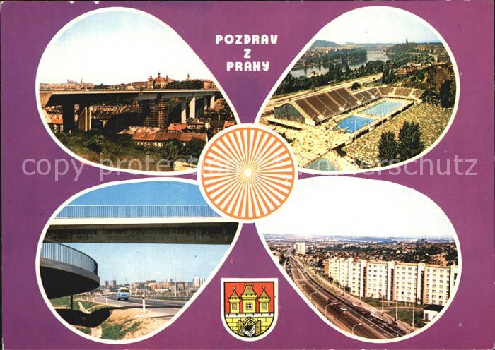 Prag Prahy Prague Schwimmbad Hochhaeuser