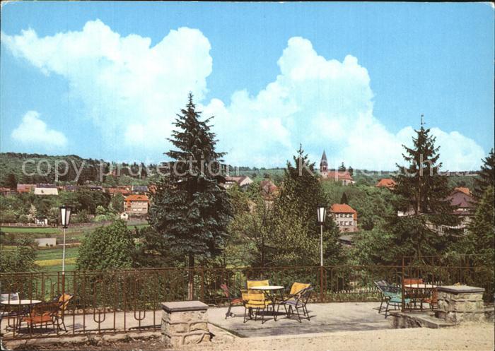 Friedrichsbrunn Harz Blick von der Terrasse des Ernst Thaelmann Sanatoriums