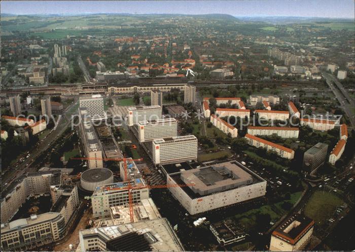 DRESDEN Elbe Fliegeraufnahme Prager Strasse