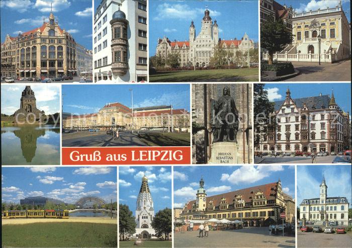 LEIPZIG Sachsen Fuerstenerker Neues Rathaus Alte Boerse Voelkerschlachtdenkmal A