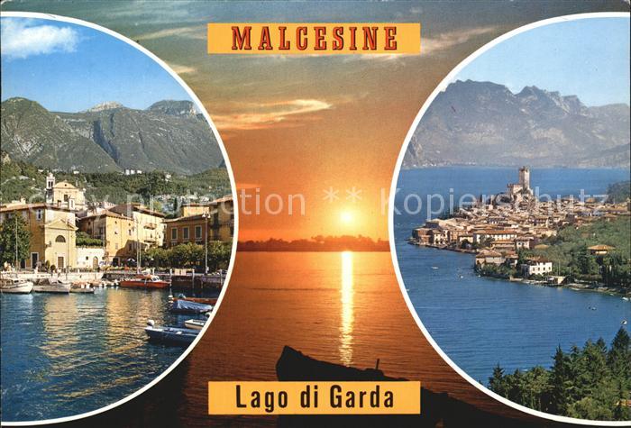 Malcesine Lago di Garda Gesamtansicht und Hafen