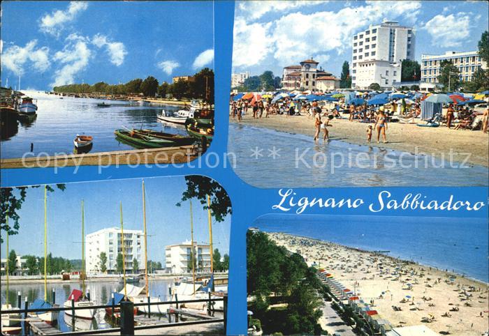 Lignano Sabbiadoro Hafenbecken und Strand