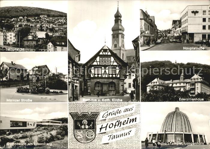 Hofheim Taunus Hauptstrasse Mainzer Strasse Gymnasiun am Rosenberg Rathaus und K