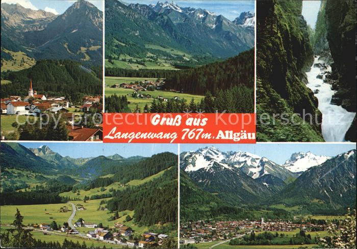 Langenwang Fischen Ortsblick Panorama Wasserfall