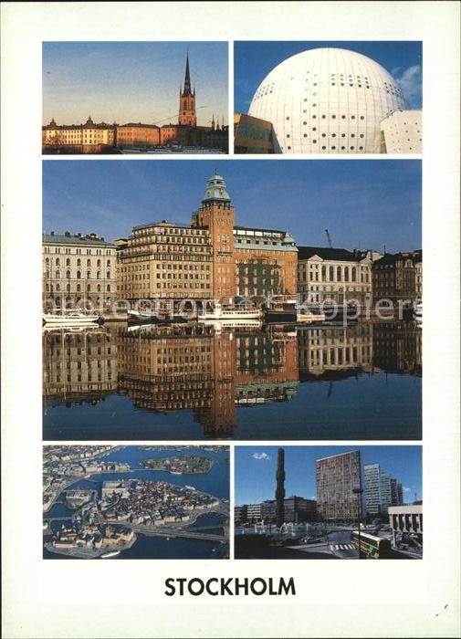 Stockholm Kirche Globen Schloss Fliegeraufnahme