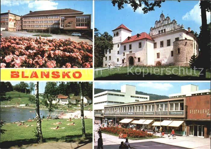 Blansko Budova ONV Zamek Koupaliste Palava Restaurace Palava