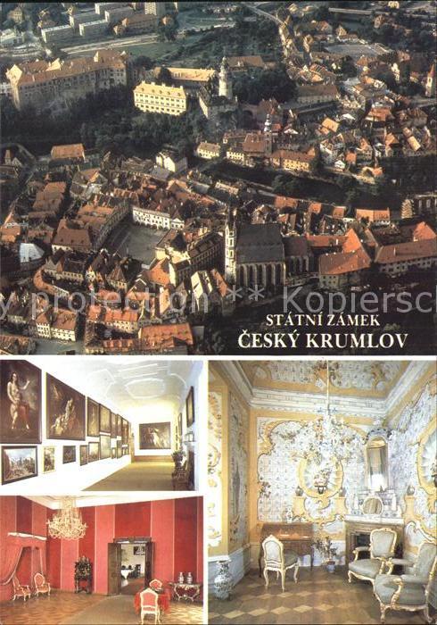 Cesky Krumlov Fliegeraufnahme Zamecka obrazarna Balachynovy salon Cinsky salon