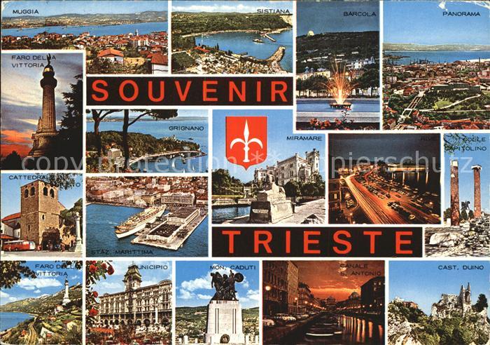 Trieste Muggia Sistiana Barcola Panorama Grignano Miramrare Colle Capitolio Faro