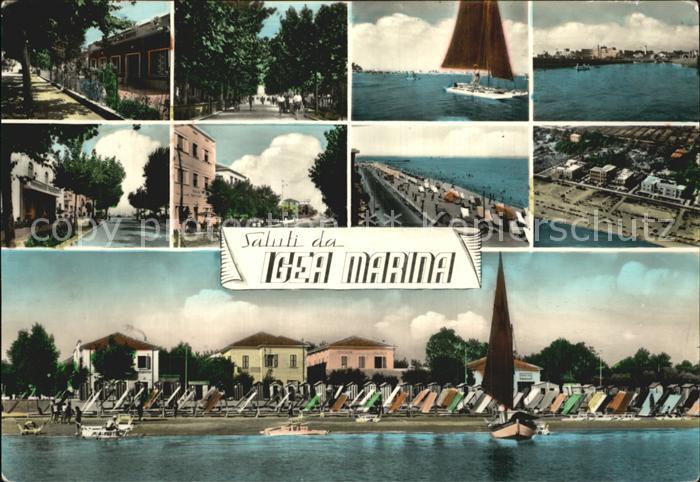 Igea Marina Teilansichten Strandpartien