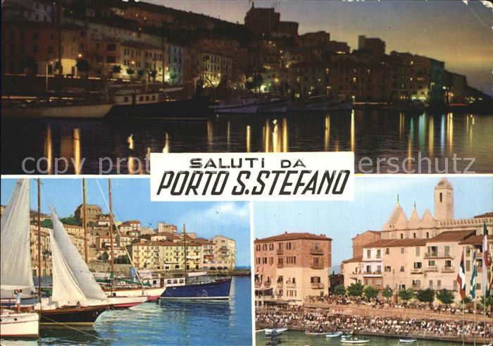 San Stefano bei Nacht Hafenpartie Strand