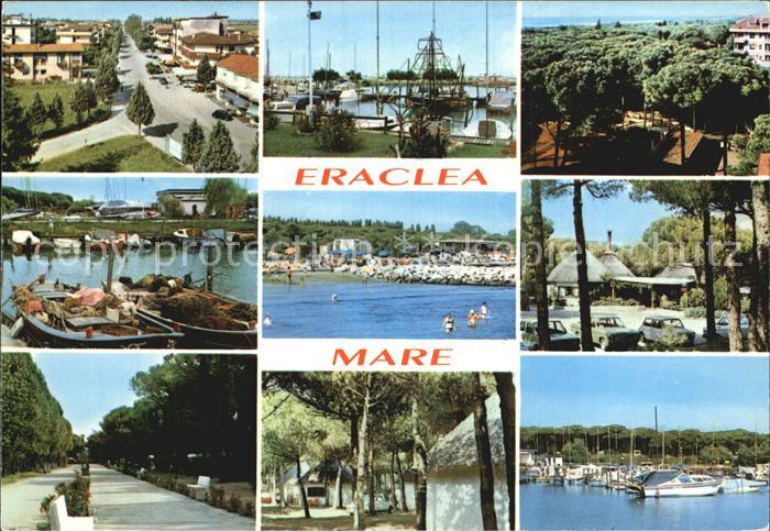 Eraclea Mare Strassenpartie Hafen Strand Bungalows Segelboote