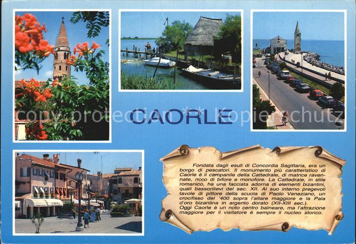 Caorle Venezia Kirche Bootsanlegestelle Promenade Kai Dorfmotiv