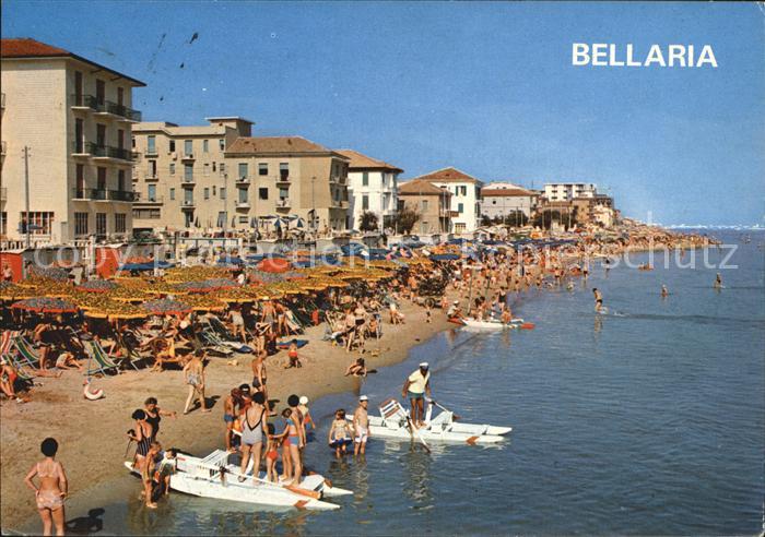 Bellaria Alberghi e spiaggia visti dal mare