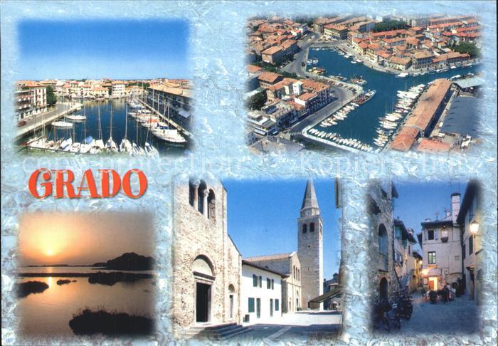 Grado Gorizia Hafen Panorama Fliegeraufnahme Kirche Dorfmotiv