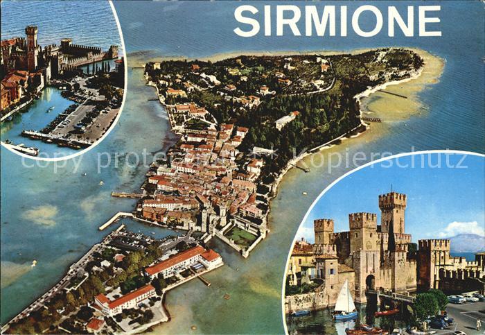 Sirmione Lago di Garda Veduta aerea Castello Penisola