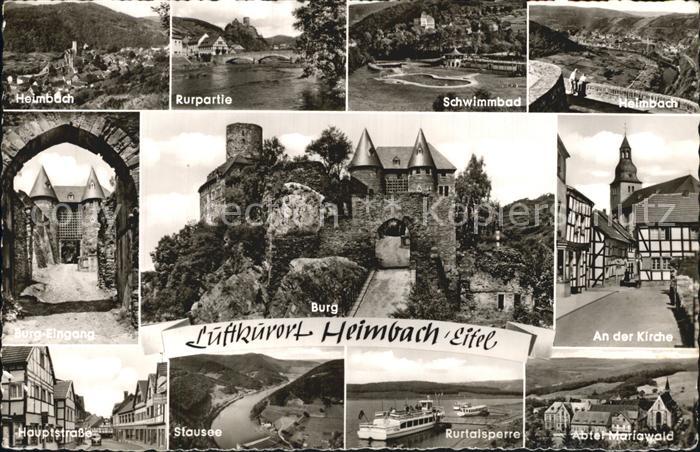 Heimbach Eifel Rurpartie Burg Rurtalsperre Abtei Mariawald
