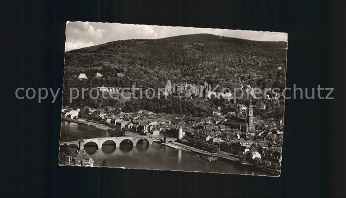 Heidelberg Neckar Fliegeraufnahme Blick vom Philosophenweg
