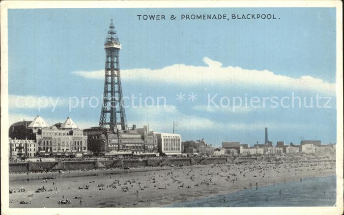 Blackpool Tower and Promenade Beach