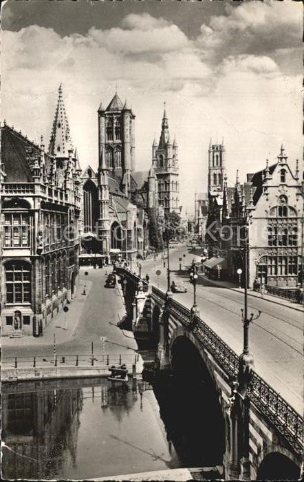 Gand Belgien Rampe St. Michel et Panorama