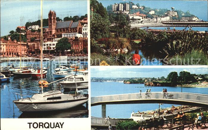 Torquay Torbay Hafen Fussgaengerbruecke