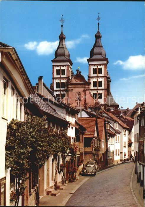 Amorbach Miltenberg Abteigasse mit Abteikirche