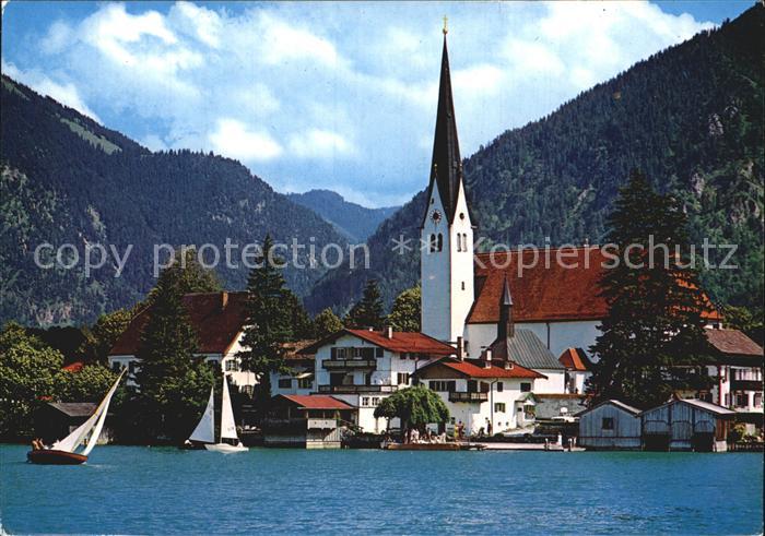 Rottach-Egern Tegernseeufer mit Kirche