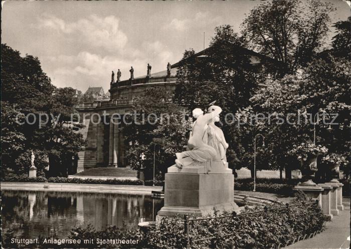 STUTTGART  CITY Anlagensee mit Staatstheater
