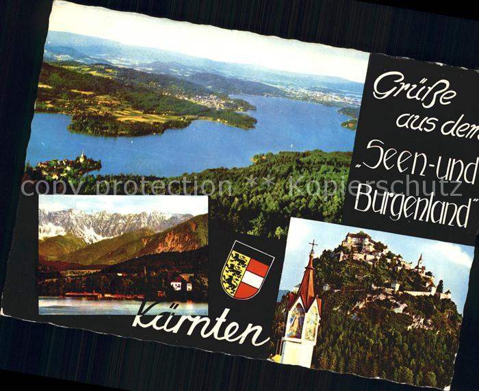 Kaernten Fliegeraufnahme Seen- und Burgenland