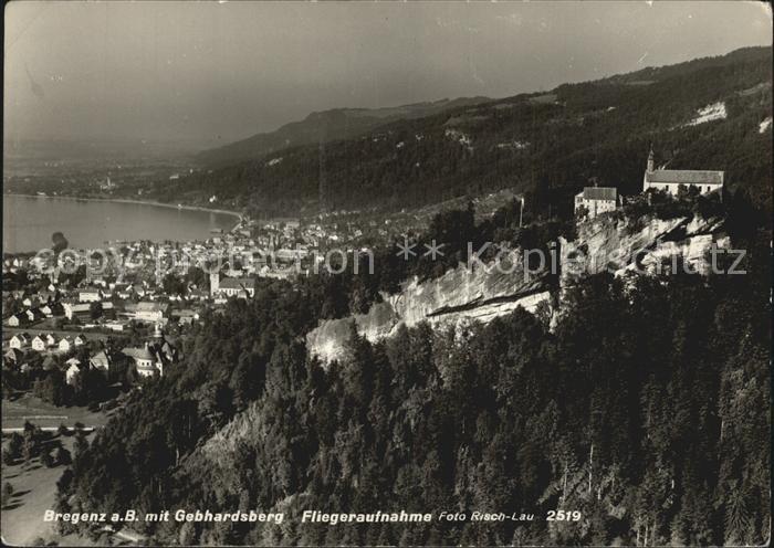 Bregenz Vorarlberg Fliegeraufnahme mit Gebhardsberg