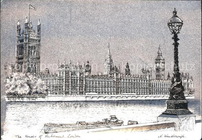 London House of Parlament Kuenstlerkarte