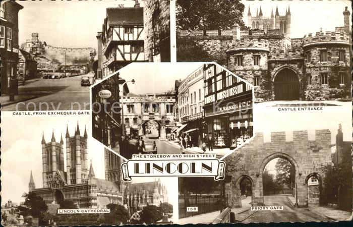 Lincoln Castle Priory-Gate Cathedral Stonebow and High Street