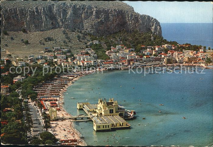 Mondello Fliegeraufnahme Stabilimento Balneare