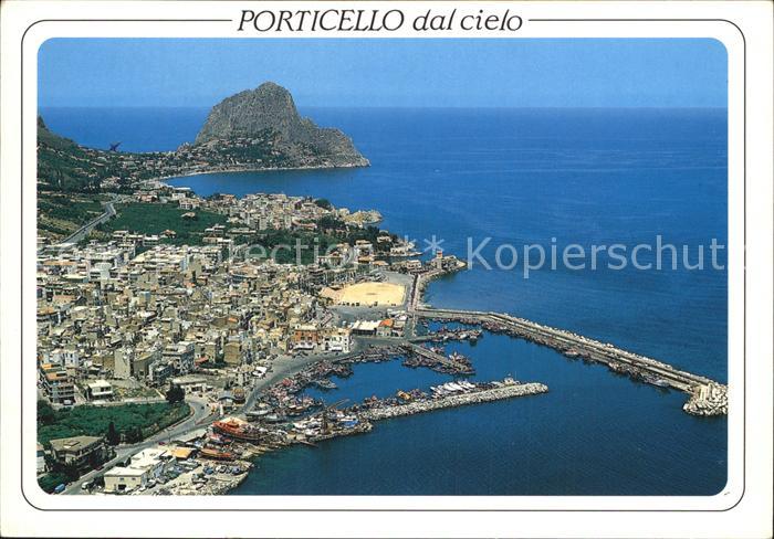 Porticello Fliegeraufnahme mit Hafen