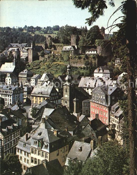 Monschau Montjoie NRW ueber den Daechern