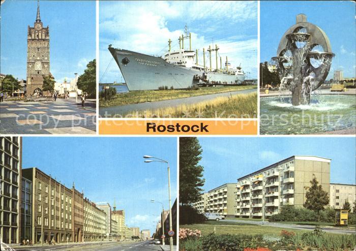 ROSTOCK  CITY Kroepeliner Tor Kosmosbrunnen Lange-Strasse Pawlowstrasse