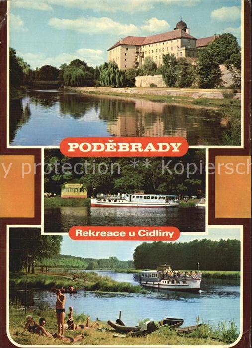 Podebrady Strand Partie am Fluss