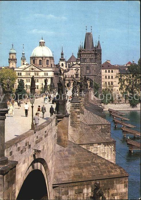 Praha Prahy Prague Altstadt von Karlsbruecke aus